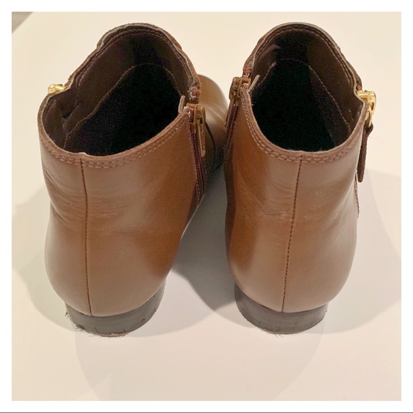 Dune London Brown Tan Leather Chelsea Bootie SZ6 - Picture 4 of 5